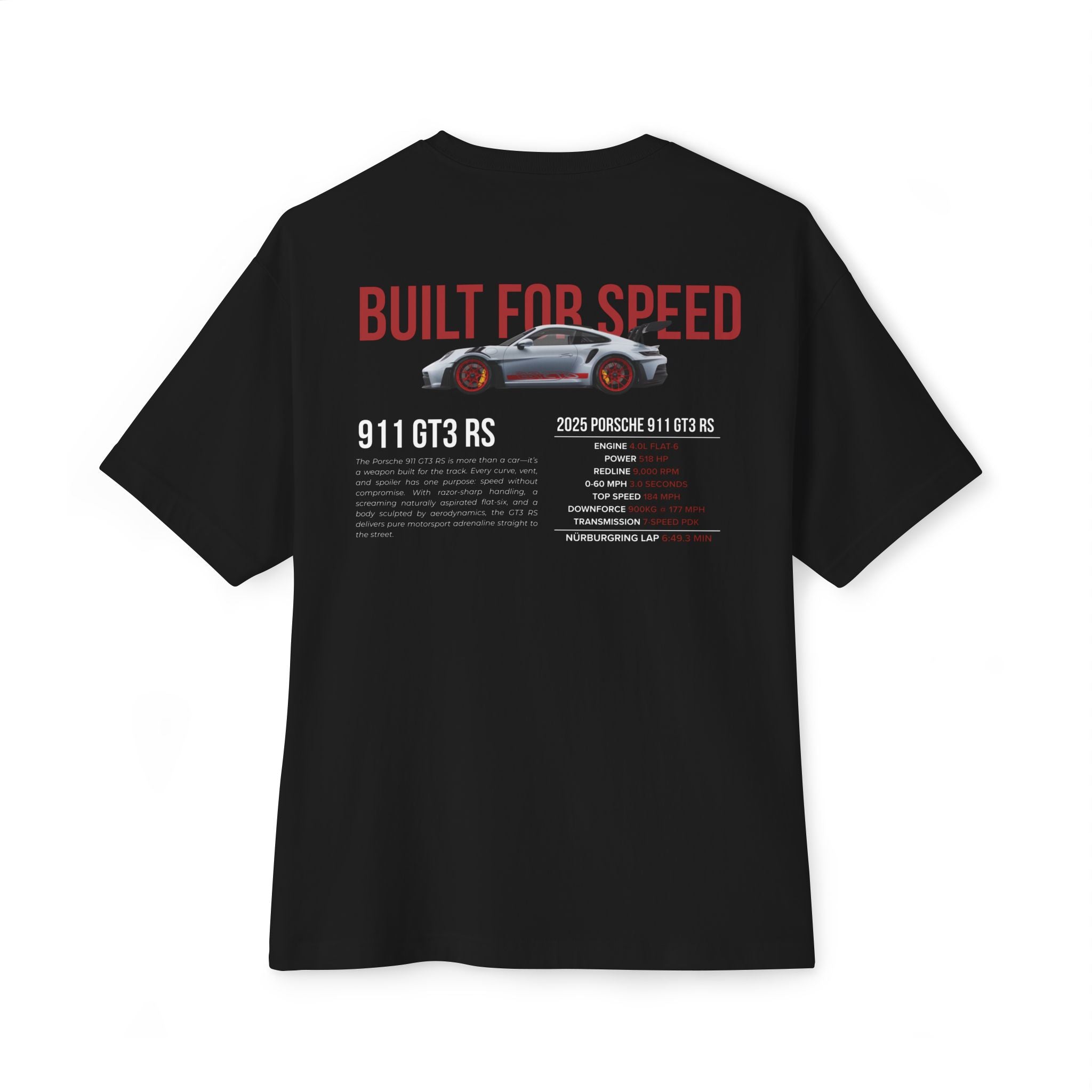 Porsche 911 GT3 RS Oversized Tee, Unisex